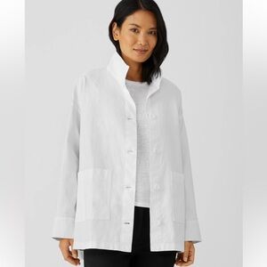 Eileen Fisher Cotton Hemp Stand Collar Jacket size 2X